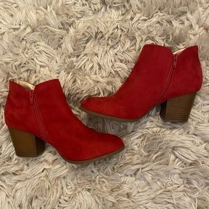 Garnet Red Masrinaa Ankle Booties